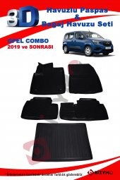 Opel Combo 2019 ve Sonrası Paspas ve Bagaj Havuzu Seti thumbnail 2