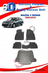 Mazda 3 Sedan 2009-2012 Havuzlu Paspas ve Bagaj Seti Bizymo - 2