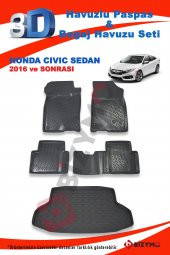 Honda Civic Sedan 2016 Ve Sonrası Paspas Ve Bagaj Havuzu Seti - 2