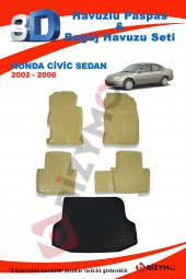 Honda Civic Sedan 2002-2006 Bej Paspas ve Bagaj Havuzu Seti - 2