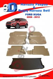 Ford Kuga Suv Bej 2008-2012 Havuzlu Paspas ve Bagaj Seti Bizymo thumbnail 2