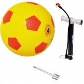 Cimbombom Gs Top Sarı Kırmızı Maç Topu Futbol Topu Kauçuk + Pompa + Şişirme İğnesi - 1