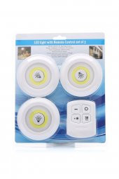 Uzaktan Kumandalı Kablosuz 3lü Led Spot Lambalar - 2