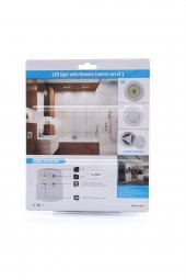 Uzaktan Kumandalı Kablosuz 3lü Led Spot Lambalar - 3