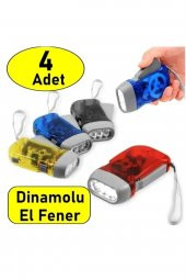 4 Adet Tüm Aileye Deprem Için Pilsiz Dinamolu 3 Ledli El Feneri Deprem Feneri Pilsiz Fener Karışık - 1
