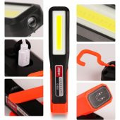 Ragapro  mıktatıslı oto tamirci el feneri Kamp Feneri Askılı Usb Şarjlı - 1