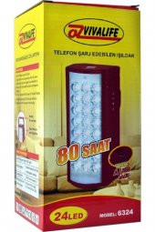 Öz-6324 Telefon Şarj Edebilen Şarjlı Işıldak 24 Led Usb 80 Saat - 2