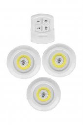 Led Işık Kablosuz Uzaktan Kumandalı Led Ampul Seti 3lü Set - 1