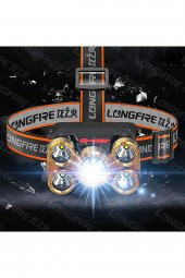 Rc-51 Şarjlı 5 Led 5x T6 Cree Led 36000 Lümen Profosyonel Kafa Feneri Lambası 4 Modlu Bisiklet - 2