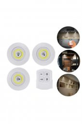 Led Işık Kablosuz Uzaktan Kumandalı Led Ampul Seti 3lü Set - 3