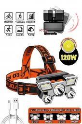 Rc-23 Rambo Ultra Güçlü Led Şarjlı Cree 5 Led Kafa Feneri Avcı Feneri Balıkçı Kamp El Feneri 120w - 1