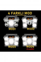 Rc-23 Rambo Ultra Güçlü Led Şarjlı Cree 5 Led Kafa Feneri Avcı Feneri Balıkçı Kamp El Feneri 120w - 3