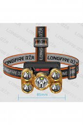 Rc-51 Şarjlı 5 Led 5x T6 Cree Led 36000 Lümen Profosyonel Kafa Feneri Lambası 4 Modlu Bisiklet - 3
