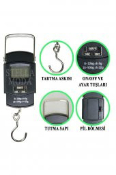 El Kantarı 50 Kg Kapasiteli Portatif Kancalı El Tartısı Dijital Lcd Ekranlı Kantar Tartı - 1