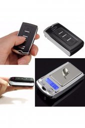 Anahtarlık Şeklinde Küçük Mini Ufak Tartı Terazi Cep Kuyumcu 200gr/0.01 Dijital Hassas Ölçüm - 1