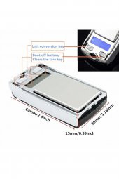 Anahtarlık Şeklinde Küçük Mini Ufak Tartı Terazi Cep Kuyumcu 200gr/0.01 Dijital Hassas Ölçüm - 3