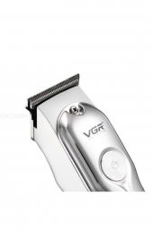 V-071 Profesyonel Mini Şarjlı Gümüş Metal Saç Sakal Tıraş Makinesi - 3