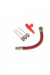 5 Parça Bisiklet Lastiği Şişirme- Pompa Hortumu- Top Iğnesi Ucu Seti - 1