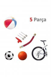 5 Parça Bisiklet Lastiği Şişirme- Pompa Hortumu- Top Iğnesi Ucu Seti - 2