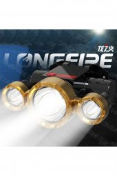 Kafa Feneri Led Özellikli Usb Şarjlı 3 Gözlü 4 Modlu Oynarbaşlıklı Kafa Lambası Sat/fbı/afad - 1