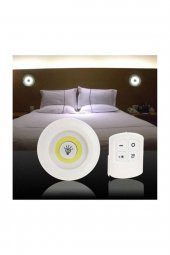 Uzaktan Kumandalı Yapışkanlı Kablosuz Pilli Led 3lü Spot Lamba - 2