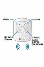 3lü Uzaktan Kumandalı Yapışkanlı Kablosuz Led Spot Lambalar - 3
