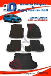 Dacia Lodgy Suv (5 Koltuk) 2013 Ve Sonrası Paspas Ve Bagaj Havuzu Seti - 1