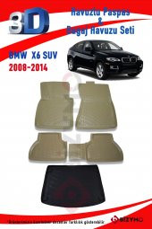 Bmw X6 2008-2014 Bej Havuzlu Paspas ve Bagaj Seti Bizymo - 2