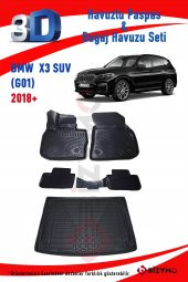 Bmw X3 (G01) 2018+ 3D Havuzlu Paspas ve Bagaj Havuzu Seti Bizymo - 2