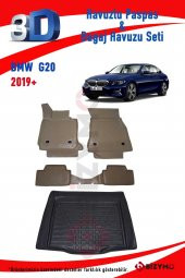 Bmw 3 Serisi G20 2019+ Bej Havuzlu Paspas ve Bagaj Seti Bizymo - 1