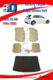 Audi A3 Hb 1996-2003 Bej Havuzlu Paspas ve Bagaj Seti Bizymo - 2