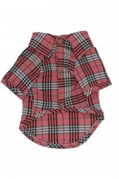Red Plaid Kırmızı Ekose Kedi Köpek Gömleği Kedi Köpek Kıyafeti - L - 2
