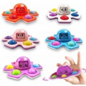 Ahtapot Stres Çarkı Popit 3 Fraklı Yüz Şekli - 2