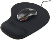 Aıd Bilek Destekli Mouse Pad - Kaydırmaz Mousepad Siyah Lacivert - 1