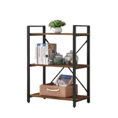 3 Katlı Kitaplık - Ahşap Duvar Rafı, Dekoratif Raf  Kiraz thumbnail 1