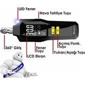 Michelin MC12295 99PSI Dijital Lastik Basınç Ölçer - 5