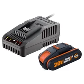 WORX WA3601 20Volt 2.0Ah. PowerShare Li-ion Akü ve Akü Şarj Cihazı - 6