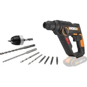 WORX WX390.9 20Volt 1.2J Profesyonel SDS-Plus Pnömatik Şarjlı Matkap + 8 Adet Uç + Mandren (Akü Dahil Değildir) - 1