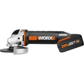 WORX WX803 20Volt 2.0/4.0 Ah. Li-ion Çift Akülü 125mm Profesyonel Şarjlı Avuç Taşlama - 2