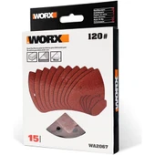WORX WA2067 140x90mm 120 Kum, 15 Adet Cırtlı Universal Mouse Zımpara Kâğıdı - 4