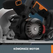 WORX WX520 20Volt 4.0Ah. Li-ion Kömürsüz Profesyonel Daire Testere - 9