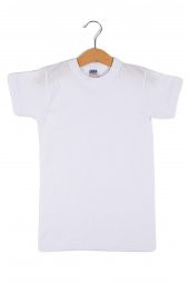 Sıfır Yaka Kısa Kollu Pamuk Erkek Çocuk Fanila 3 Lü Atlet Berrak-1503 - 2