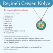 Çiçek Sarı Safran El İşi Otantik Reçine Kolye Cevşen (1773-1) - 3