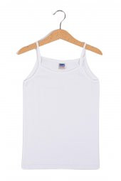 Kız Çocuk Çocuk Ribana Biyeli Pamuk İp Askılı Atlet Berrak-2520 thumbnail 1