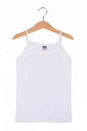 Kız Çocuk Çocuk Ribana Biyeli Pamuk İp Askılı Atlet Berrak-2520 thumbnail 2