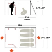 Ferrino Fenix 4 kişilik Aile Çadırı - 12