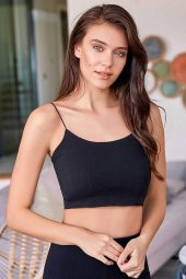 Kadın İp Askılı Yarım 3 Lü Atlet Büstiyer Berrak-8031 - 1