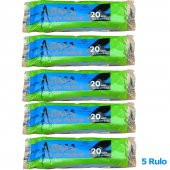 Arma Mavi Orta Boy 55 x 60 Cm. - 30 Litre Çöp Torbası Poşeti - 20 Adetlik 5 Rulo - 2