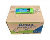 Arma Mavi Orta Boy 55 x 60 Cm. - 30 Litre Çöp Torbası Poşeti - 20 Adetlik 5 Rulo - 4