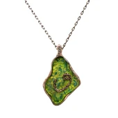 Ebrulu Vav El İşi Otantik Reçine Kolye Cevşen (1768-4) - 1